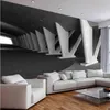 Custom Mural 3D Abstract Space Bridge Building Cement Wall Painting Wallpaper For Kitchen Bedroom Living Room Sofa TV Background