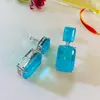 100 reales 925 Pendientes de plata esterlina para mujeres paraiba Turmaline Gemstone Drop de cóctel Fine Jewelry Wholy4840701