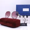 Occhiali da sole firmati Marca UV400 Eyewear Montatura in metallo dorato Occhiali da sole Uomo Donna Occhiali da sole a specchio Lenti in vetro Polaroid con scatola268b