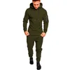 Tracksuit Autumn Winter Camou Hoodies Casual Sweat Suits Drawstring Pullover Outfit Sportwear Men 2 Piece Set Plus Size 201204