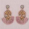 Dangle Chandelier Sehuroan Bohemia Tassel Earrings Resin Skull Drop For Women Wedding Earings Long Fringed Fashion Jewelry11024710