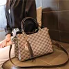 2022 New Luxury Designer Crossbody Leather Vintage Fashion Ladies Shopper Shoulder Bag for Women Mahjong Plaid Big Handbags