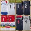 2021 New Zion 1 Williamson camisa de basquete Lonzo 2 Ball Masculino Russell 4 Westbrook Barato Ivory