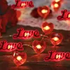 Party Walentynki Dekoracje Światła LED Red Love Heart Light String 3M 30 sztuk Światła do dekoracji sypialni FHH21-876