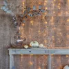 2,5 x 2 m 320 LED-Kupferdraht-Cluster-Eiszapfen-Vorhang-Lichterketten-Girlande mit Adapter für Hochzeit im Freien, Party, Gartendekoration 201203