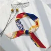 Retro nieuwe mode polka dot haarband klassieke patroon afdrukken kleine zijden sjaal vrouwelijke lange simulatie zijden bundel haarband