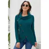 Frauen Mode Pullover Taste Rollkragen Warme Unregelmäßige Herbst Winter Kleidung Frau Casual Damen Pullover Kleidung 2020 Slim LJ201113