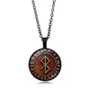 Colares pendentes nórdicos vikings homens homens jóias presentes vegvisir bússola runas nórdicas colar de cadeia Odin para amulelet9462920