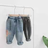 1 2 3 4 5 6 Years Toddler Boys Jeans Casual Elastic Waist Spring Autumn Trousers Jeans Kids Pants Baby Children Denim Pants G1220