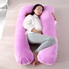 Soft Fleece Pregnant Pillow Gravida U Type Lumbar Pillow Multi Function Side Protect Cushion for Pregnancy Women Drop 220309