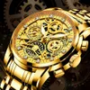 Gold Watches For Men High Quality Full Stainless Steel Quartz movement Sapphire Waterproof Luminous Wristwatches2365