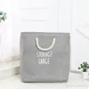 Wholesale Waterproof Laundry Storage Baskets Box Folding Portable Cotton Linen Foldable Storage Bag Cloth Toy Snack Storage Box WDH0656-2