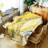 Senisaihon Mediterranean Tablecloth Retro Stripes Pattern Polyester Cotton Rectangular Table cloth Wedding Banquet Table Cover T200707
