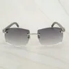 Dirty Designer Mannen Carter Oversized Voor Vrouwen Buffalo Zonnebril Luxe Witte Hoorn Glas Big Shades Nieuwe Bkvcv6691881