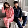 New Luxurious Silk Satin Couple Pajamas Set Long Sleeve Trousers Flower Printed Sleepwear Women Mens Silk Pyjamas Set Plus Size 3X1455966