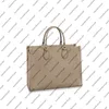 M45494 Desinger real grained cowhide leather ONTHEGO NEONOE MM Women bucket Handbag tote clutch shopping cross-body shoulder bag