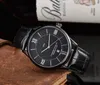 고품질 2021 New Three Stitches Quartz 시계 패션 시계 1853 캘린더 가죽 스트랩 선물 선물 Mon3017과 함께 최고의 브랜드 손목 시계