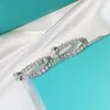 Designer Creolen Luxus Liebe Silber Ohrringe für Frauen Diamanten Ohrring Damen Designer Ohrstecker Party Hochzeit Ohrstecker 2112226D