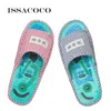 ISSACOCO Acupression Accueil Acupoint Pied Chaussures Massage Femmes Intérieur Pantoufles Y200107