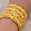 ANNAYOYO 4 Teile/los Äthiopischen Afrika 24K Mode Gold Farbe Armreifen Für Frauen Afrikanische Braut Armband Schmuck Gifts213B