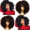 16 inch 100% Human Hair Wigs for Black Women Short kinky curly Curls Wig with Bangs lace front brazilian hd swiss pre plucked 130% daily use