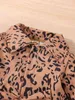 Baby Leopard Print Bow Front Smock Dress ona