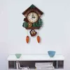 Cuckoo Clock Tree House Väggklocka Art Vintage dekoration för hem H1230