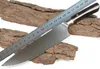 Promotion 13 pouces couteau de cuisine damas VG10 lame en acier damas pleine soie manche en ébène couteaux à lames fixes avec boîte de vente au détail