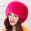 Bérets Mode Velours Hiver Chaud Dôme Casquettes Fausse Fourrure Chapeau Faux Chapeaux Pour Femmes Bonnets Os D-1861