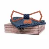 Ny ankomst Män Trä Bow Tie Shape Bowknots Hollow Cut Out Wood Bow Slipsar för Mens Bröllopskläder