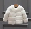 2020 Neue Wintermädchen Pelz Mantel Elegante Baby Mädchen Faux Pelzjacken und Schichten Dicke warme Parka Kinder Außenbekleidung Baby Infant Boy Design1095576