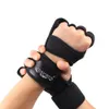 Gewichtheffende gordel handschoenen Hand Palmbescherming Gym Handschoenen Fitness Pols Support Half Finger CrossFit Dumbbell Handschoenen Q0108