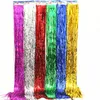 Tinsel Fringe Foi Rain Curtain Backdrop Metallic Laser Party Wedding Backdrop Curtains Photo Booth Diy Decorations 100X18cm