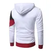 Spaccature da uomo Casual Slim Colore Slim abbinata a maniche lunghe con cappuccio con cappuccio con cappuccio abbigliamento sportivo plus 20201