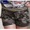 Vangull Camouflage shorts 2020 femmes Slim Fit militaire dames filles poche à glissière Mini shorts salopette jeans Combat cargo shorts Y220311