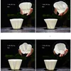 Ceramiczna biała ceramika herbata herbaciana ręcznie malowana wzór herbaciarnia oryginalność filiżanka kawy