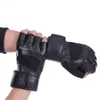 ニューレザーフィットネス手袋スポーツウェイトリフティングメンジムグローブミット厚さハーフフィンガーグローブ耐久性Q0107