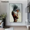Canvas Painting Wall Posters and Print Girl flame Modern abstract Mural Wall Art Pictures For Living Room Decoration Dining el 2719601343
