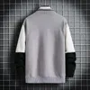 Onnestun Sweater Men New Winter High quality Stitching design Men's Sweater Long sleeve Knitted Pullover Casual Man Tops