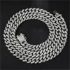 Collier argenté Bracelet Hip Hop Miami Curb Chaîne cubaine Gol