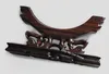 Traditional Antique Chinese Style Ebony Wooden Display Base Carved Bracket Crafts Stand Ornaments Home Office Decoration