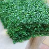 Konstgjord Turf Artificiell Plastic Boxwood Grass Mat Wall Decor 60x 40cm För Garden Decoration Gratis frakt