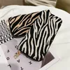 Damski Moda Wallet Prostokąt Długi Zippered Handhold Z Zebra Drukuj Pieniądze Posiadacza Karty Karty Portfel