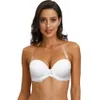 Nova Mulheres sexy Bras anit-cabresto navio sem alças diária malha do laço do fio Bralette osso 32 34 36 38 40 42 44 46 B C DD DDD E F G 201014