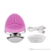 Spazzola per la pulizia del viso elettrica in silicone Spazzola per il lavaggio ricaricabile tramite USB EMS Nutrition Lead-in Beauty Care Massage