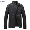 FGKKKS Merk Motorfiets Lederen Jassen Mannen Herfst en Winter Lederen Kleding Mannen Jassen Mannelijke Business Casual Coats