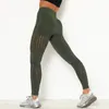 Kvinnor Yoga Pants sömlösa leggings Hög midja Sport Leggings Kvinnor Fitness Hollow Out Gym Legging Tights Pants Trainning Wear9463109