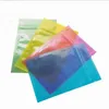 2000 pcs/lot 8*12 cm/12x18 cm bleu rose Transparent coloré sac fruits tisane Snack joint sac matériel cadeau sac en plastique livraison DHL gratuite