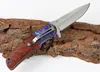 Ny DA138 Assisted Fast Open Folding Blade Knife 440C Satin Blade Wood Handle EDC Pocket Knives With Retail Box