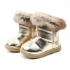 Botas de neve bebê para meninas meninos botas de inverno bebê coelho pele quente sapatos de inverno de luxuosa crianças calçados quentes de algodão botas 210312